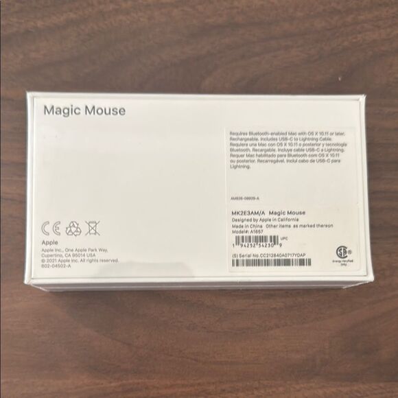 New in box Apple Magic Mouse 3 Rechargeable Wireless (White) - Picture 2 of 5